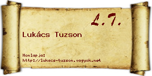 Lukács Tuzson névjegykártya